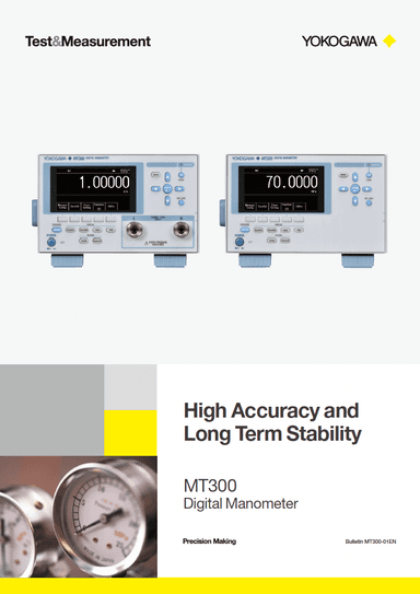 MT300 Präzisionsdruckmessgerät Katalog