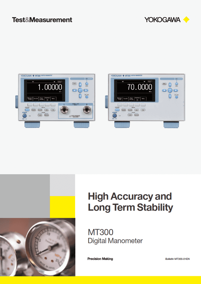 MT300 Präzisionsdruckmessgerät Katalog